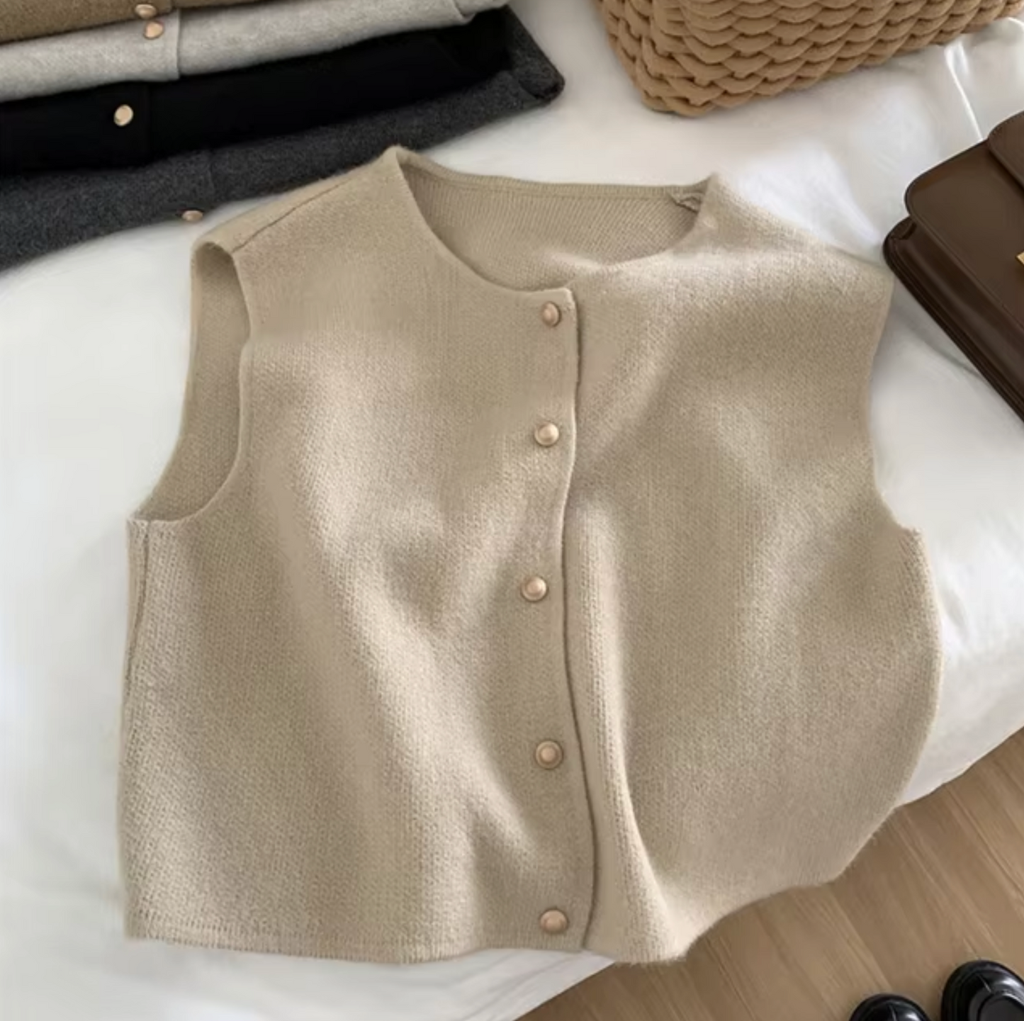 Annabeth – Gilet tricoté sans manches