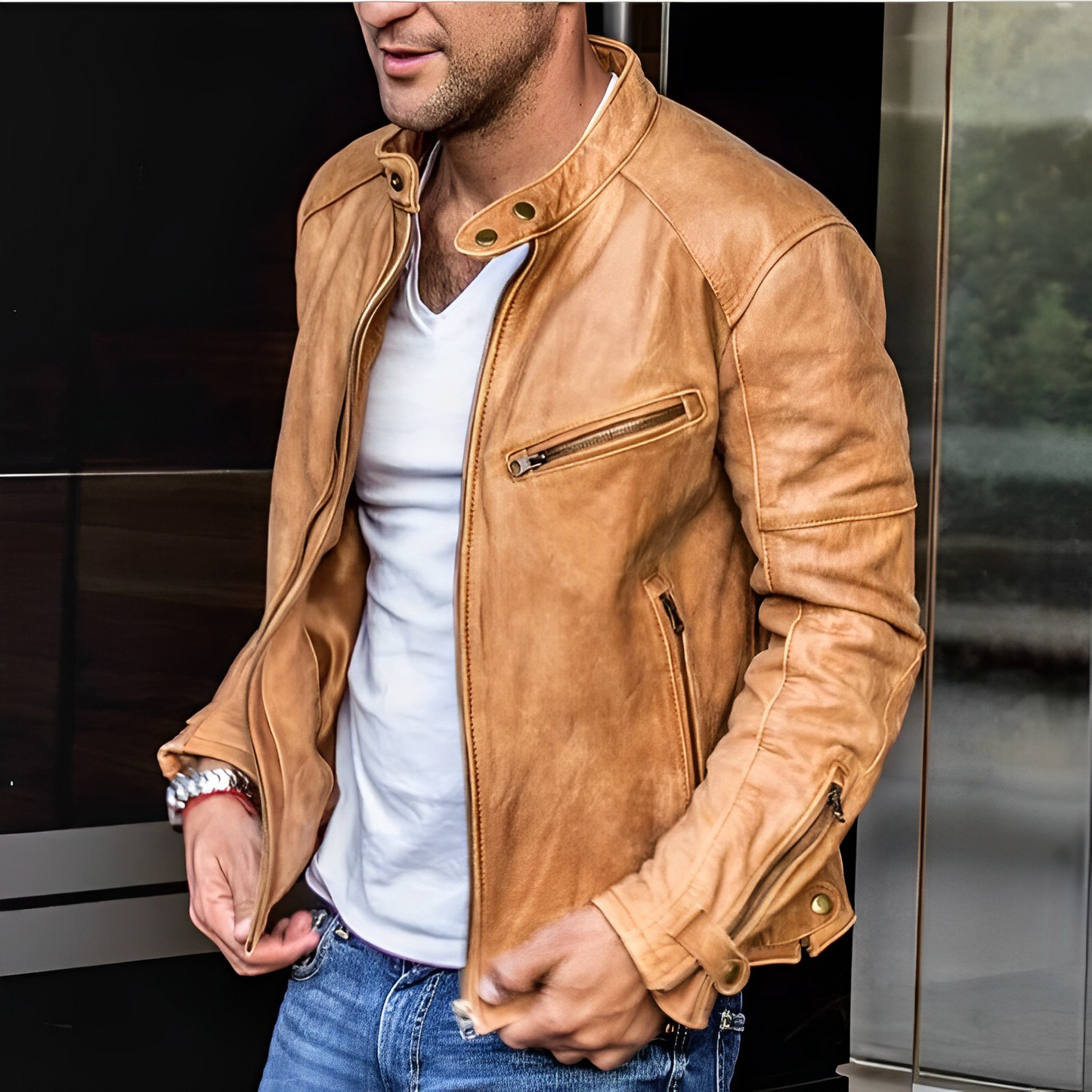 Veste en cuir élégante toute l'anné - Dalton