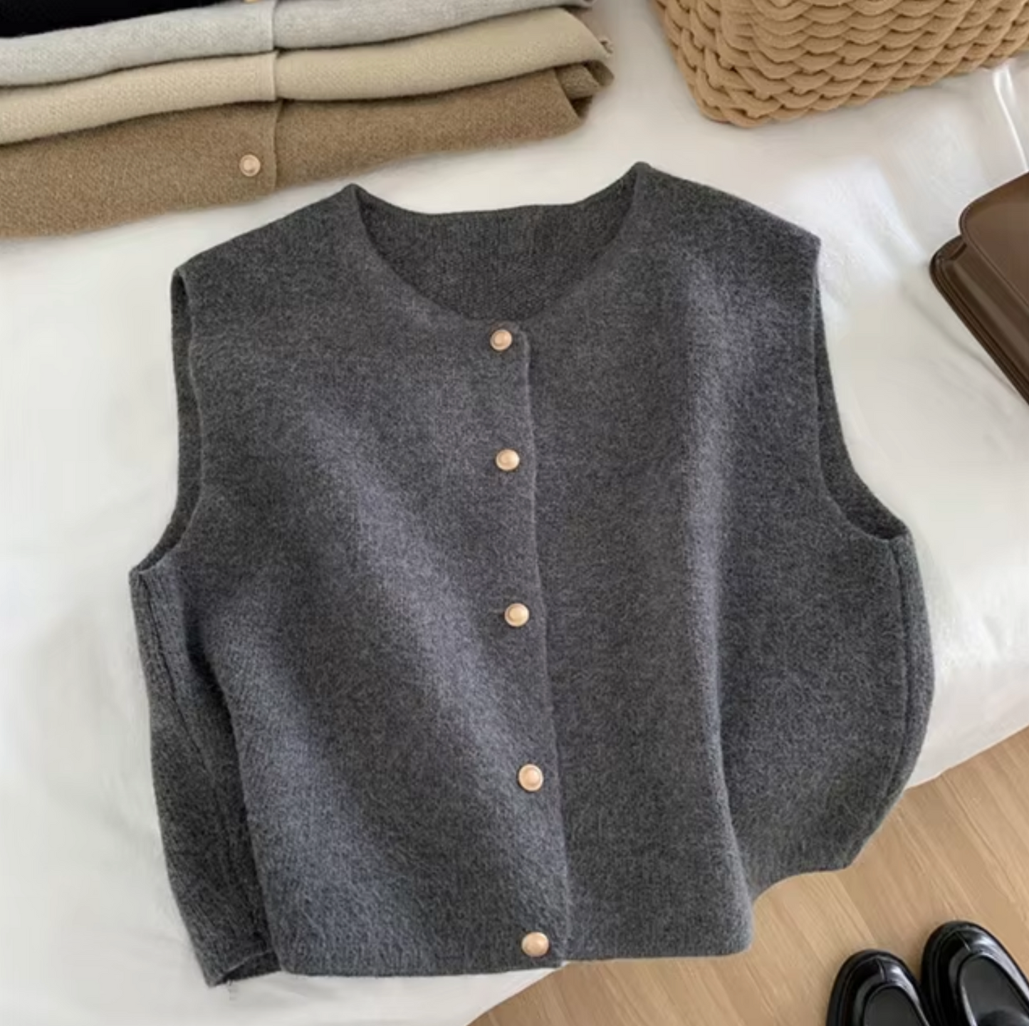 Annabeth – Gilet tricoté sans manches