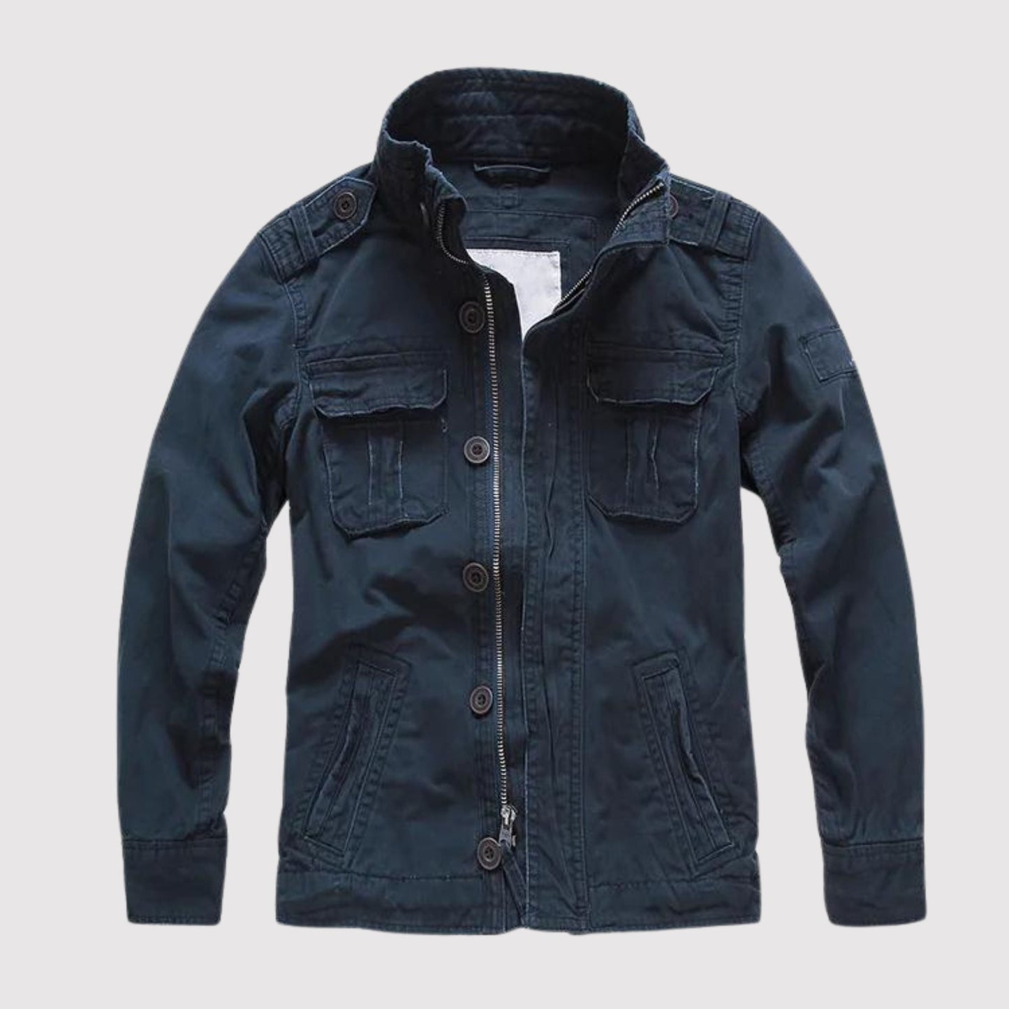 Basil - Veste en jean rétro avec plusieurs poches