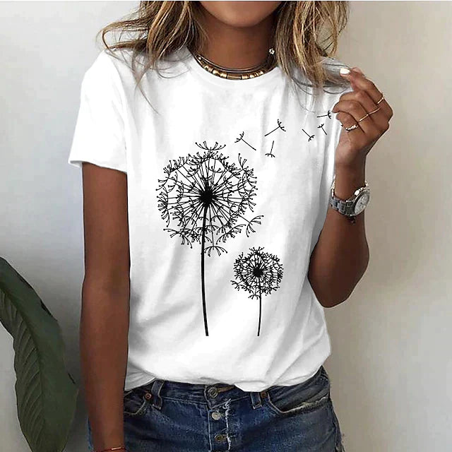 CECE - Elégant t-shirt pissenlit