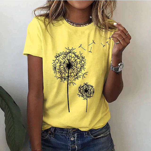 CECE - Elégant t-shirt pissenlit