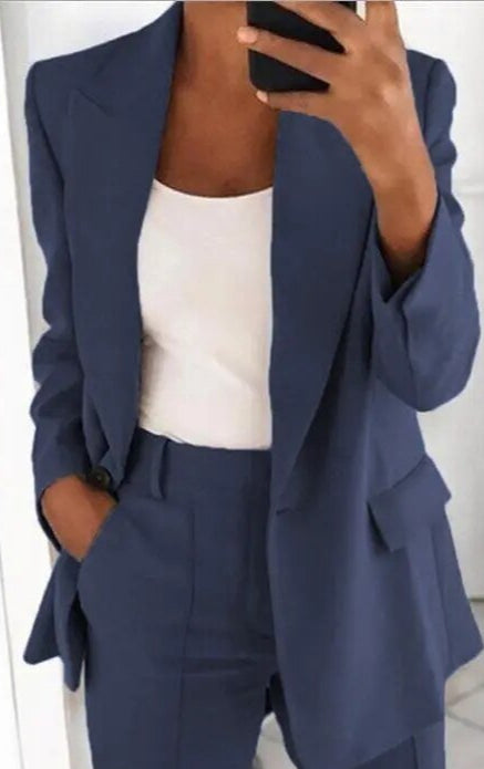 Kelly - Ensemble d'affaires élégant [blazer+pantalon]