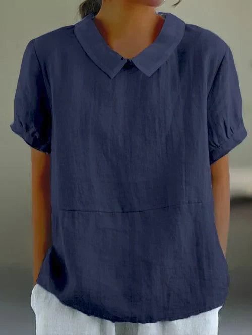 Zinnia – Blouse à manches courtes en lin