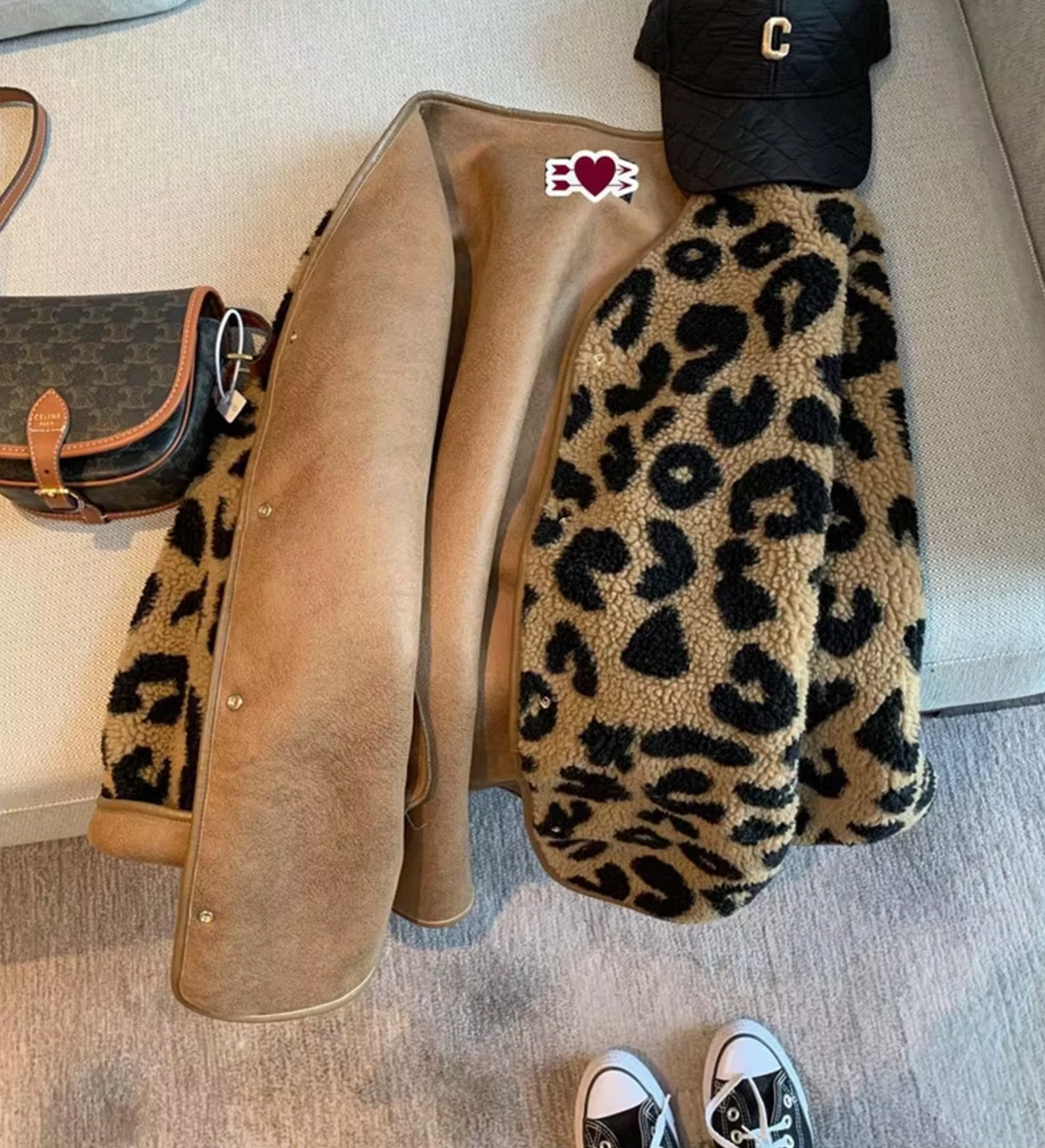 Alondra – Veste polaire stylée avec motif léopard