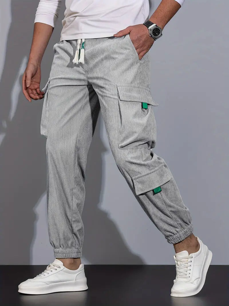Aldrich - Pantalon cargo solide et décontracté pour hommes