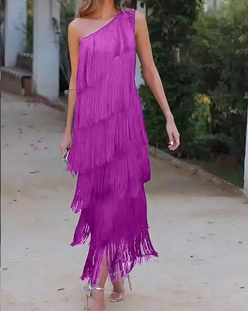 Robe andalouse à franges