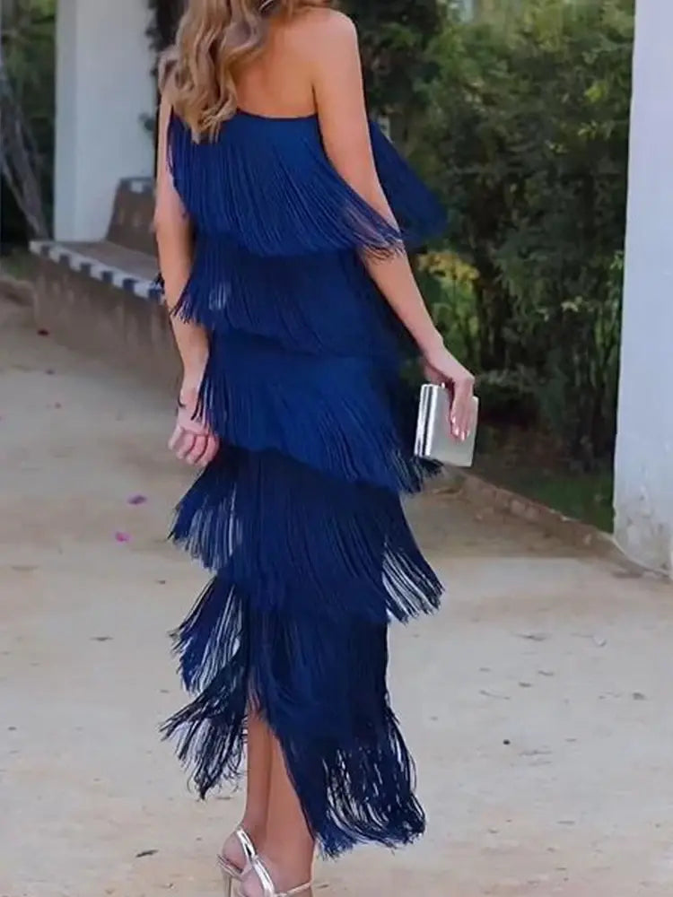 Robe andalouse à franges