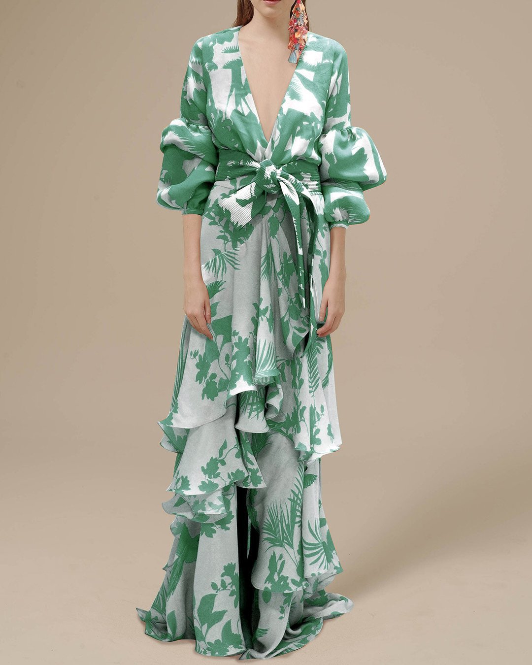 Benet - Robe de fête en mousseline de soie imprimée