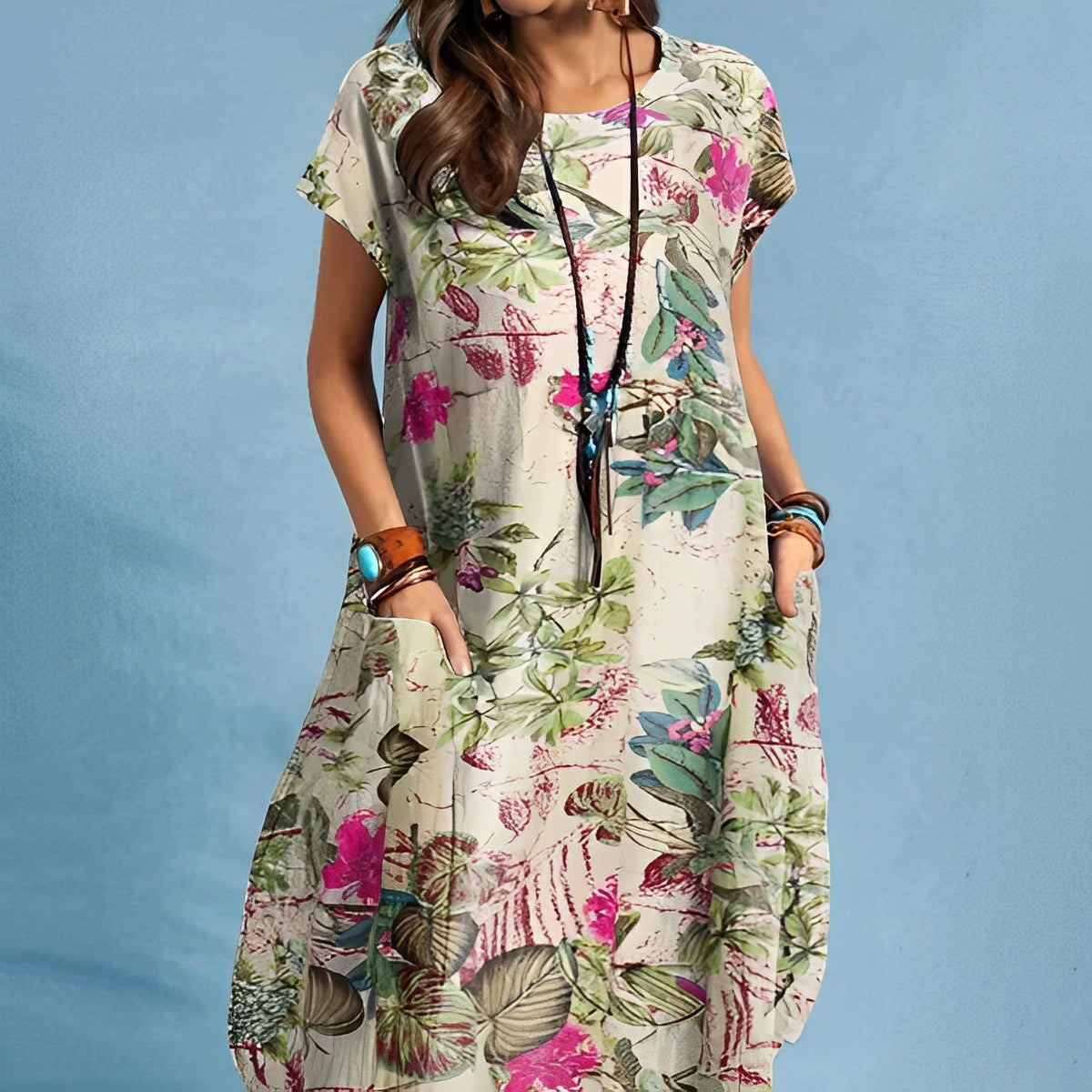 KAJSA - Robe naturelle stylée