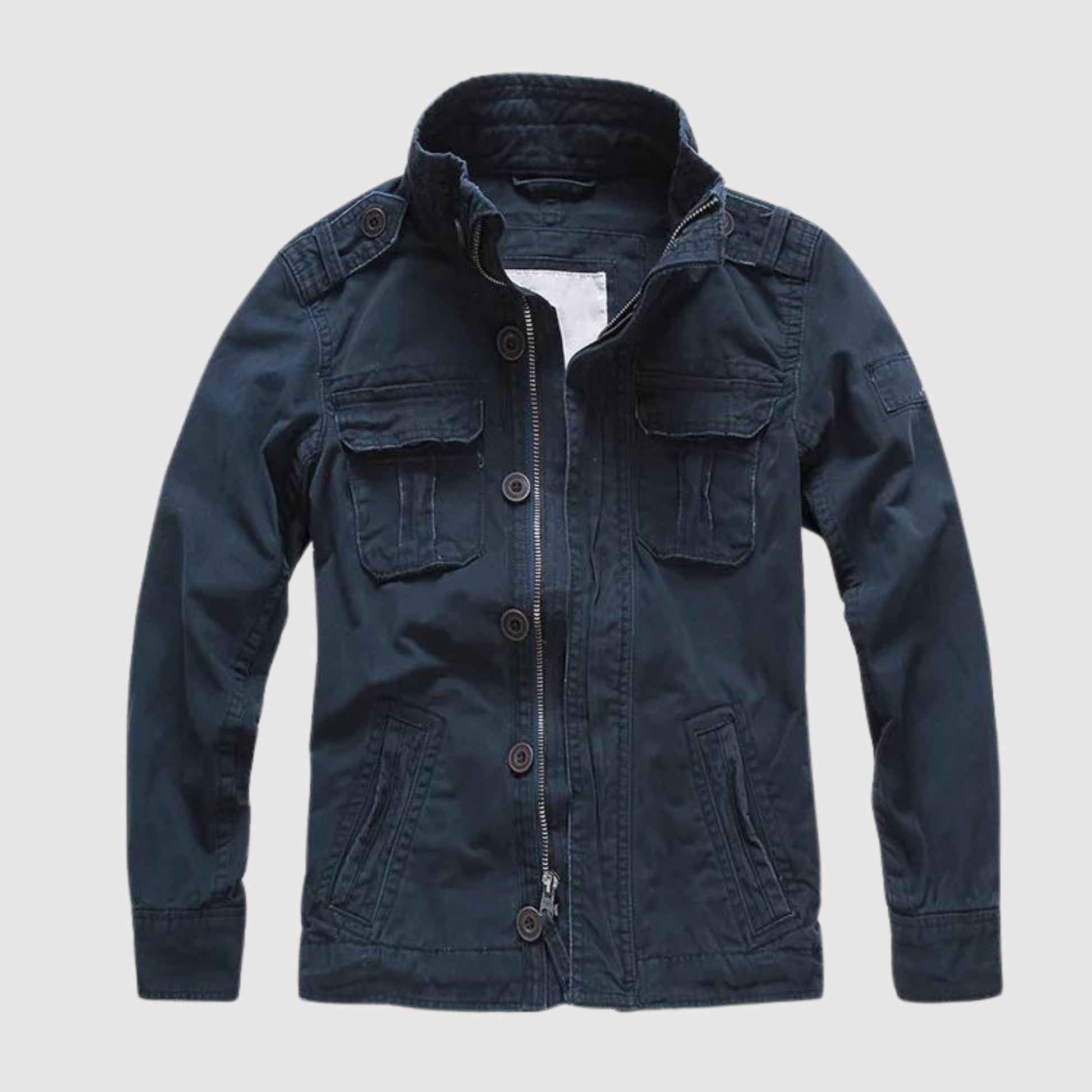 Basil - Veste en jean rétro avec plusieurs poches