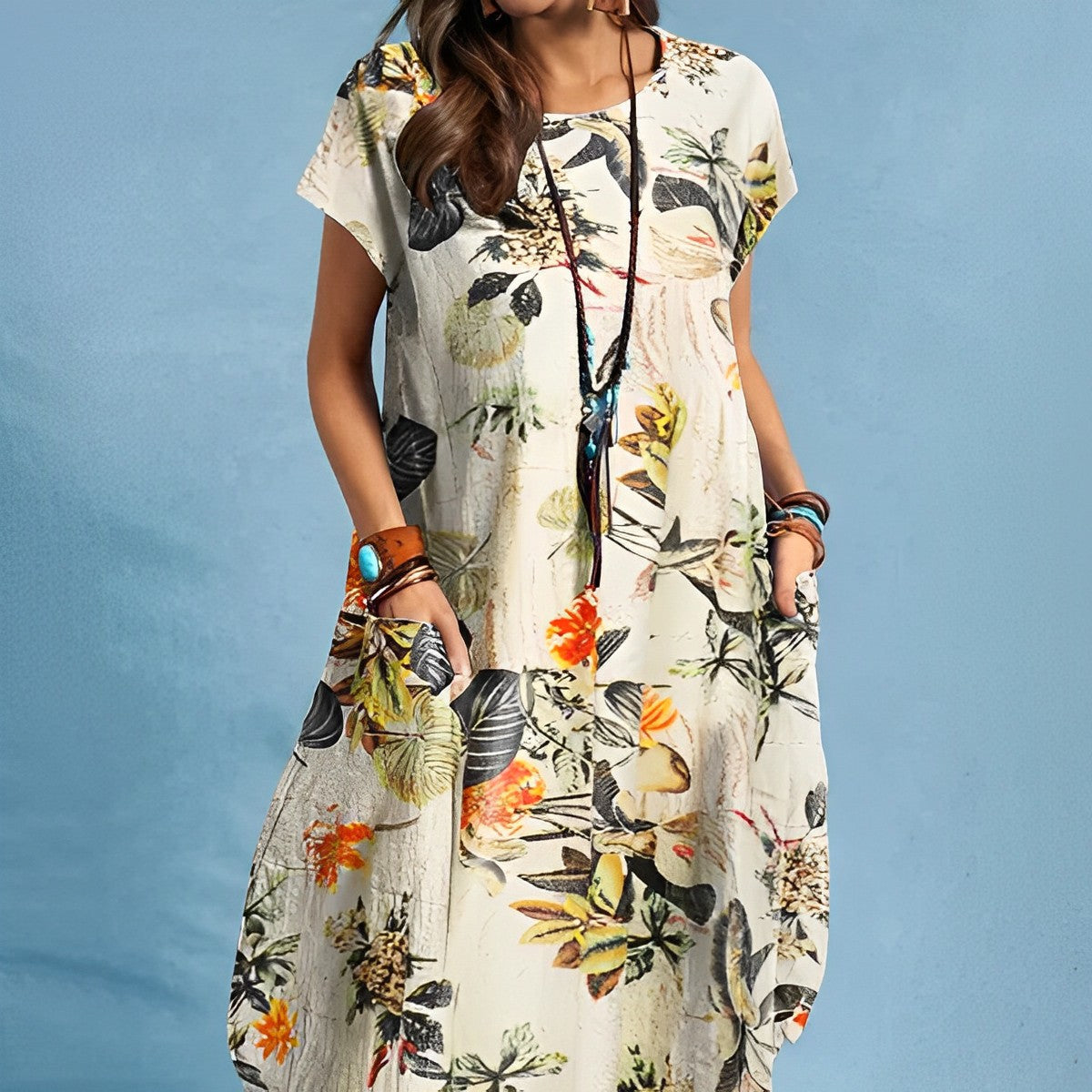 KAJSA - Robe naturelle stylée