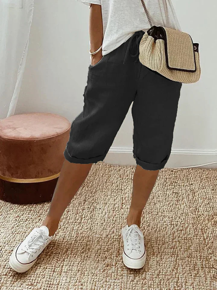 Adriada - Short en coton et lin pour femmes