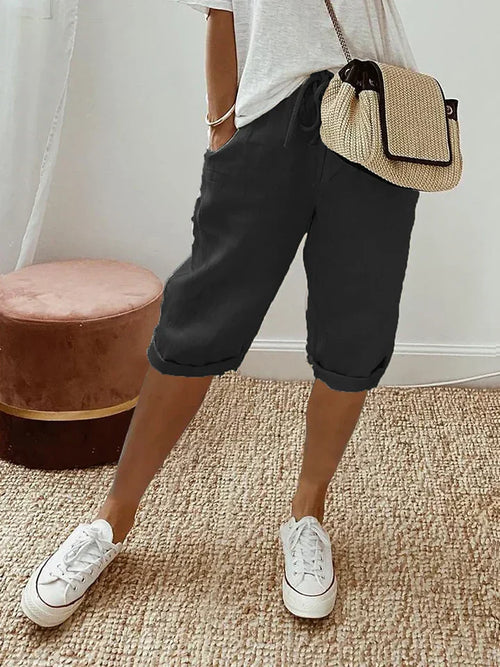 Adriada - Short en coton et lin pour femmes