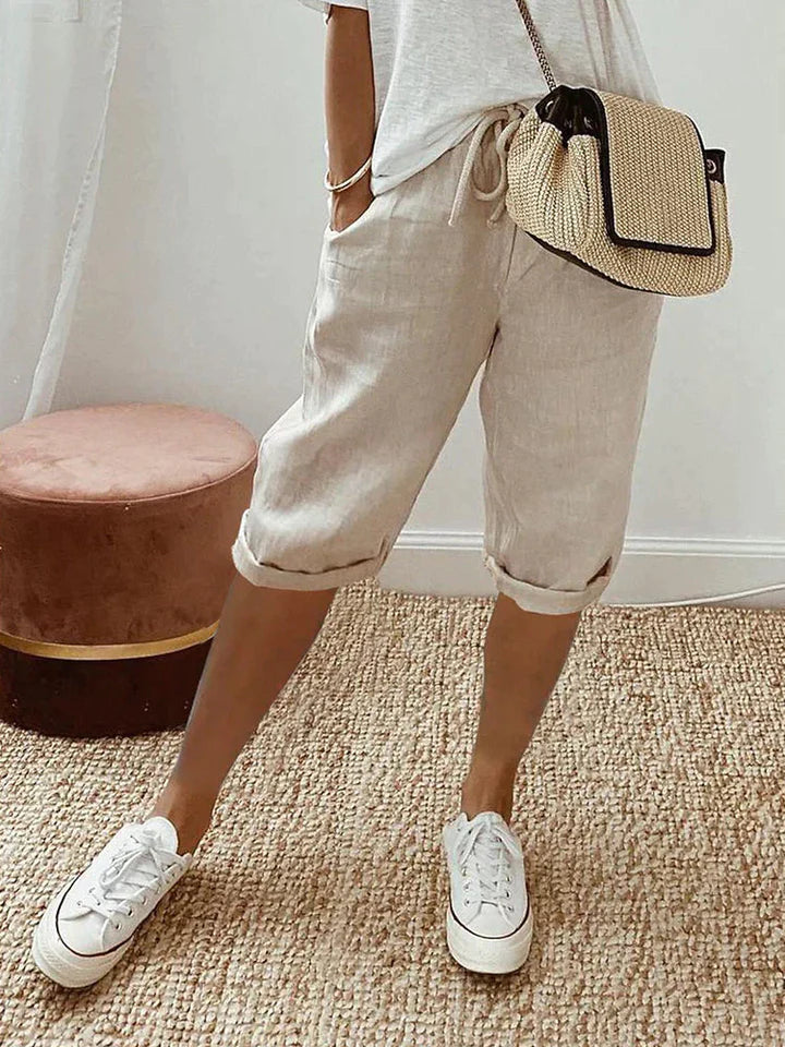 Adriada - Short en coton et lin pour femmes