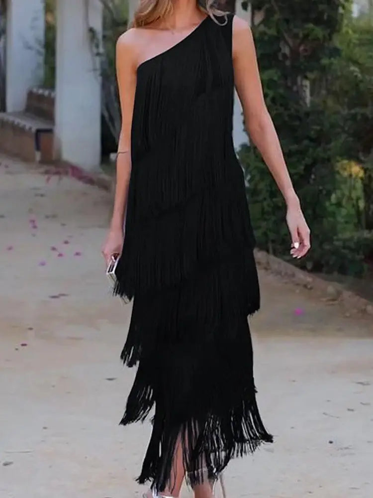 Robe andalouse à franges
