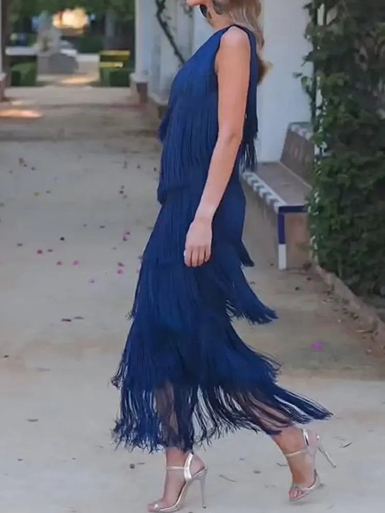 Robe andalouse à franges
